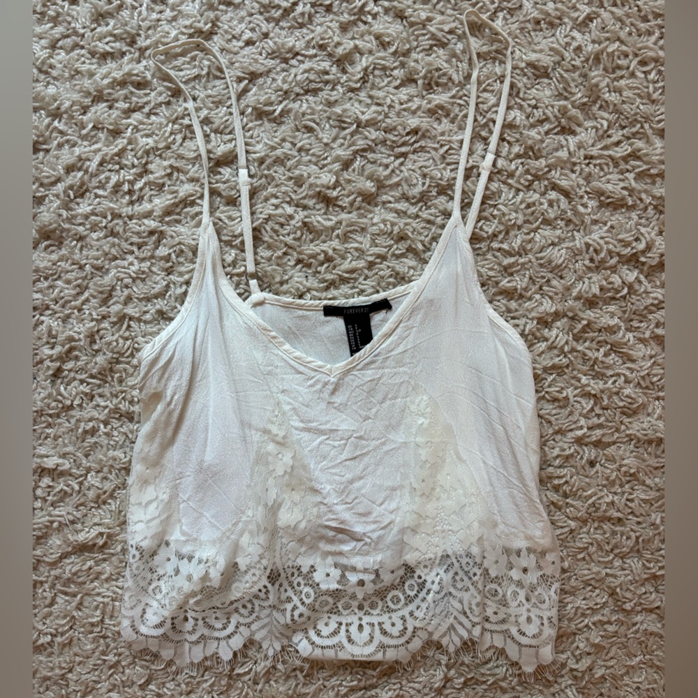 Forever 21 White Lace Blouse